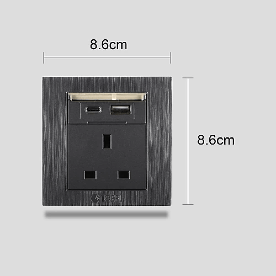 فيش ثلاثي جرافيت +C3BS+USB1+TYPE Cتوفل