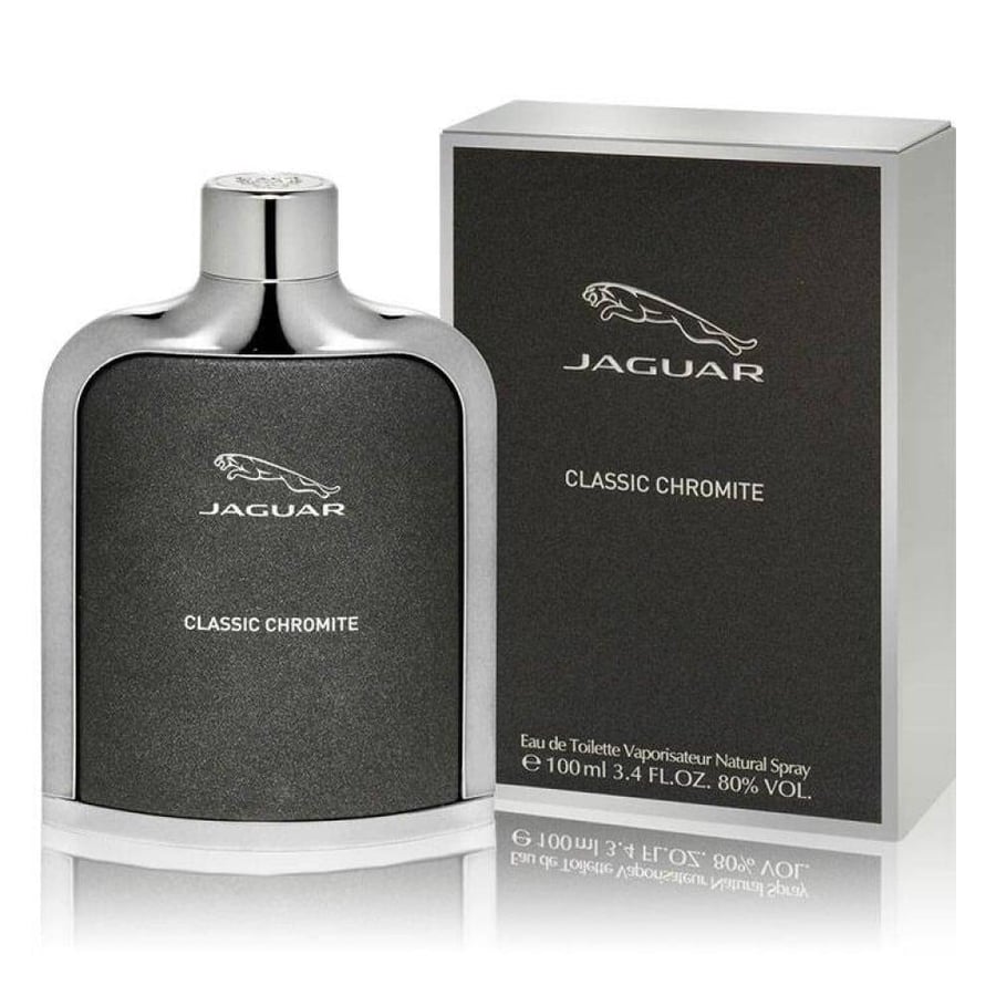 زجاجة عطر جاكوار كلاسيك كروميت أو دو تواليت 100مل للرجال أنيقة