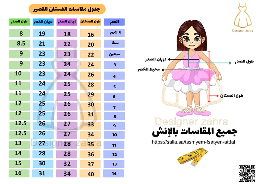 فستان اطفال سماوي وابيض