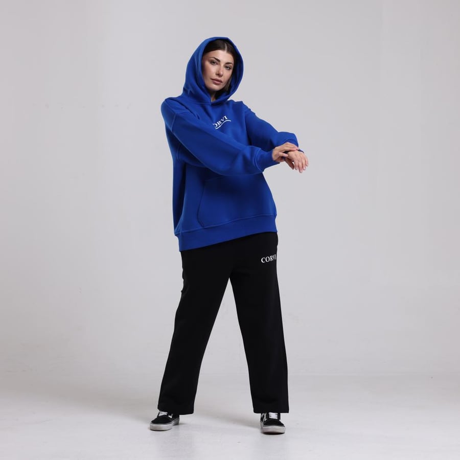 Hoodie oversized blue