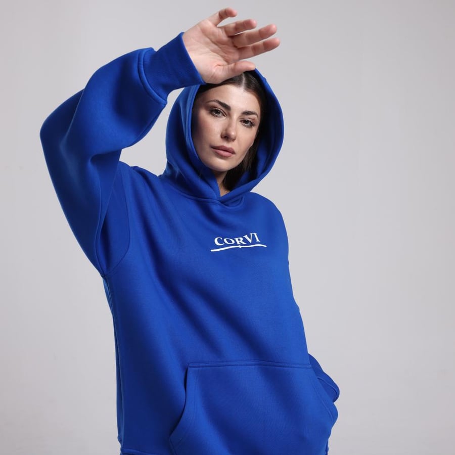 Hoodie oversized blue