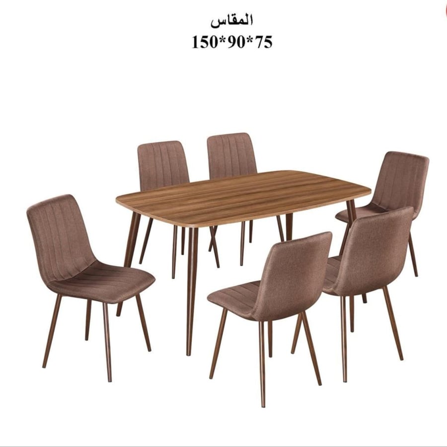 طاوله طعام خشب 6 كرسي