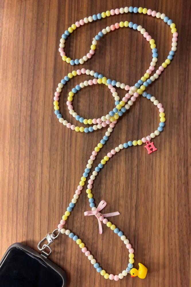 Handmade Beaded Phone Chain