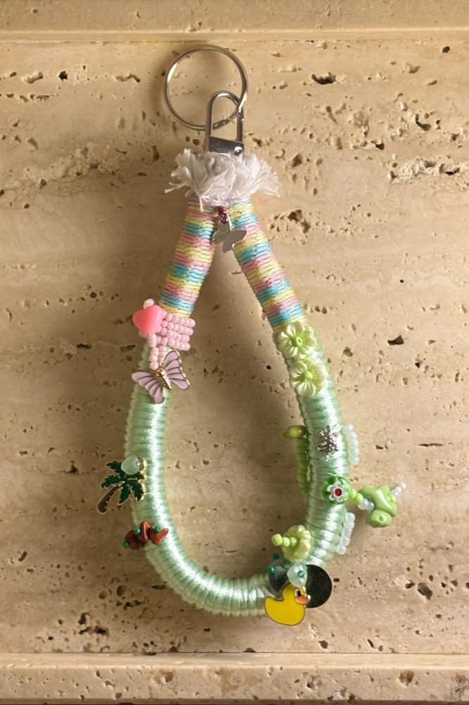 Handmade Beaded Key/Bag Charm - ميدالية مفتاح