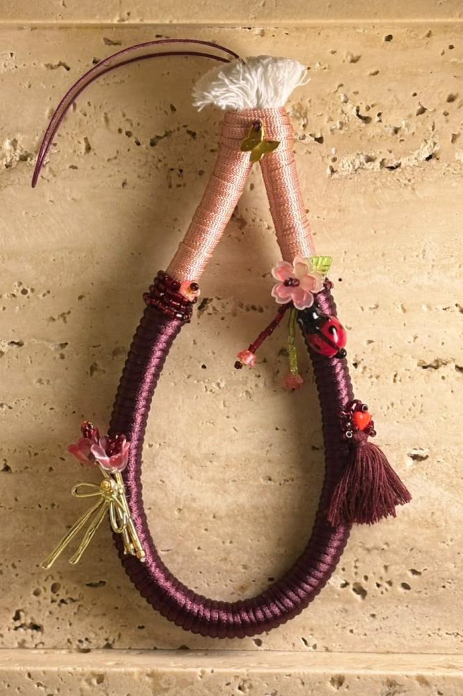 Handmade Beaded Phone Chain - ميدالية جوال