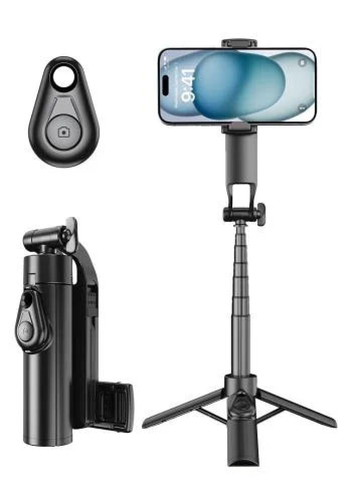 Bluetooth selfie stick with tripod and phone holder – 3 in 1 with two-year warranty