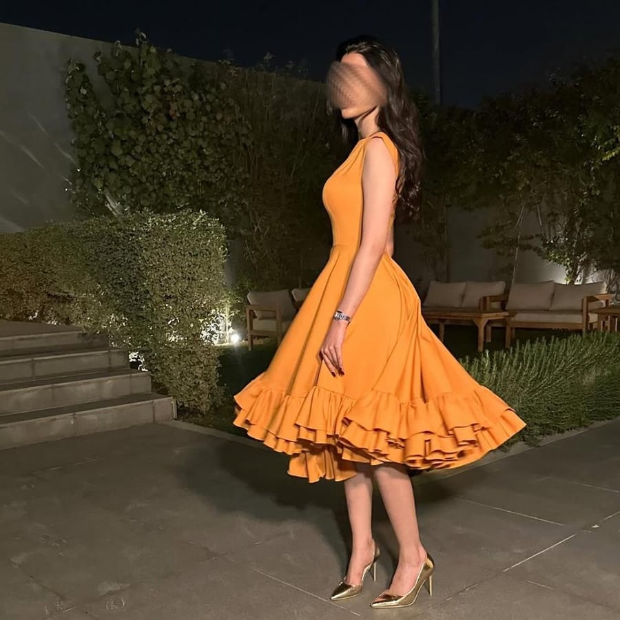 Elegant orange dress