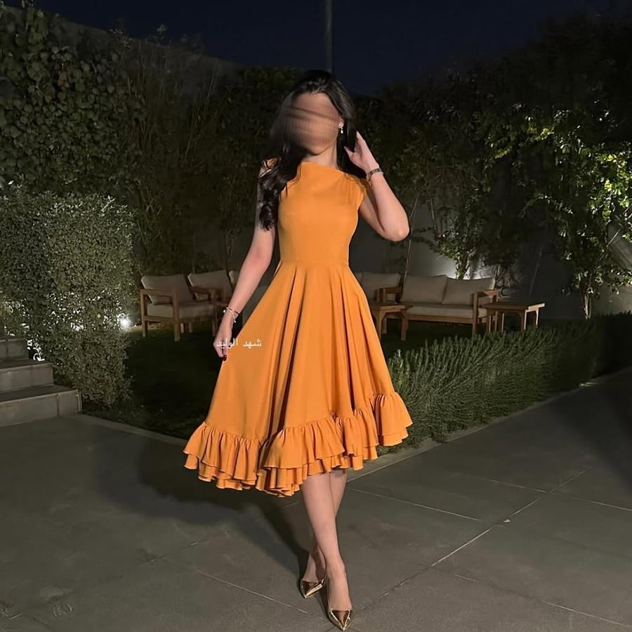 Elegant orange dress