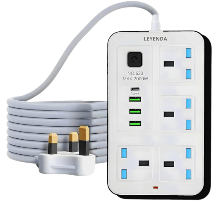 وصلة كهربائية مع منافذ USB