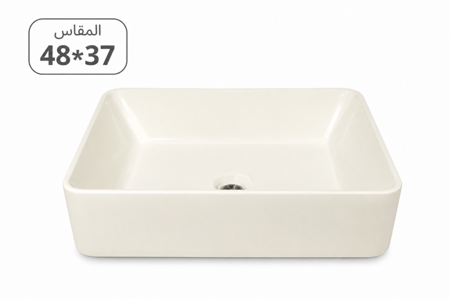 حوض مغسلة ابيض وبيج 1002
