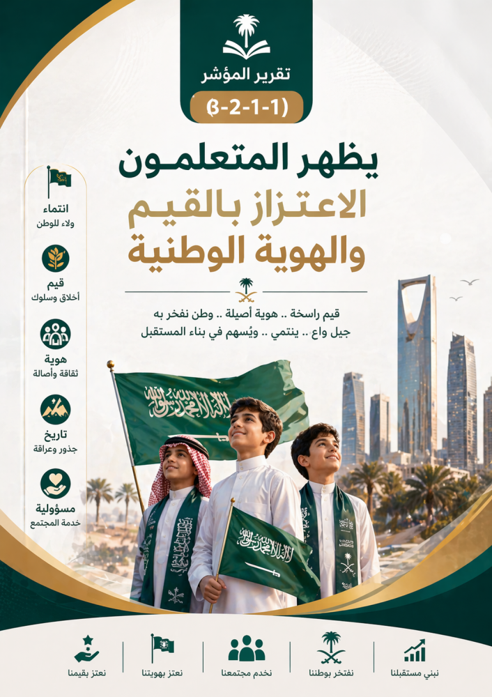 يظهر المتعلمون الاعتزاز بالقيم والهوية الوطنية