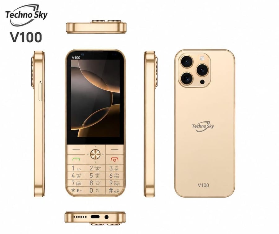 هاتف Techno Sky S2 الذكي بنظام أندرويد لوحة أزرار مع شاشة لمس