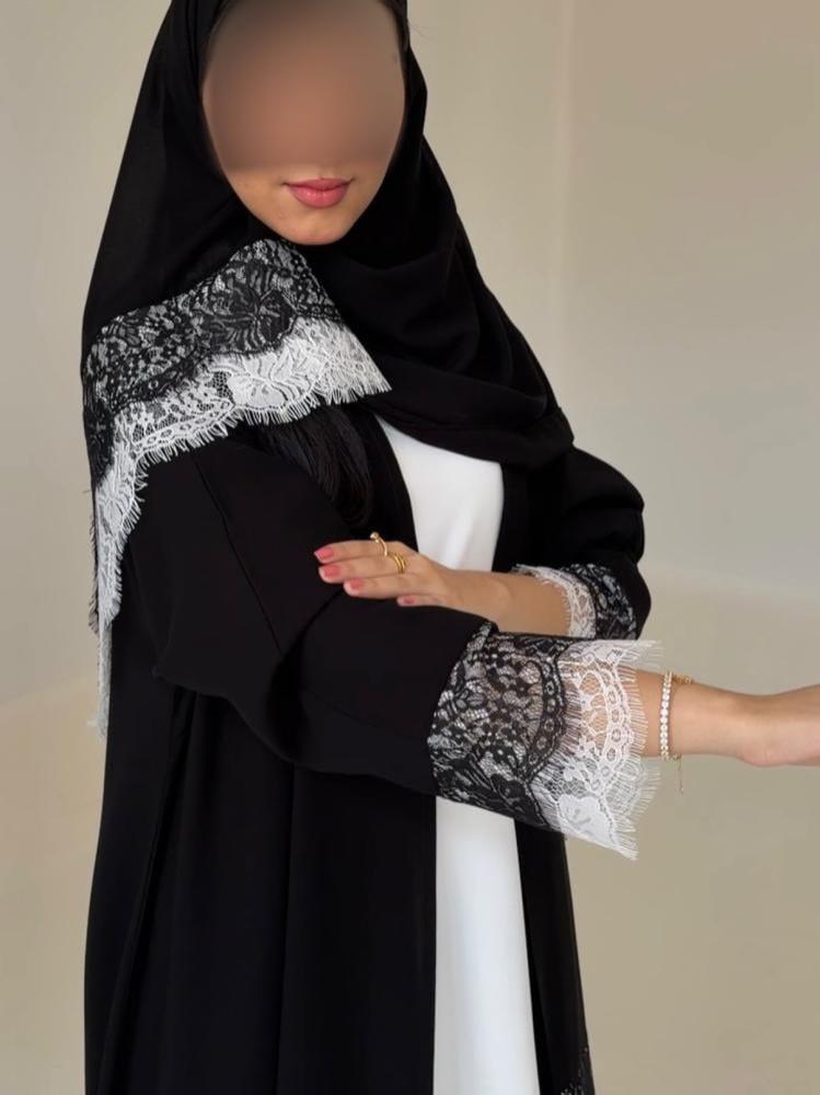 عباية صيفية كريب مستقبل كوري - عبايات ساره