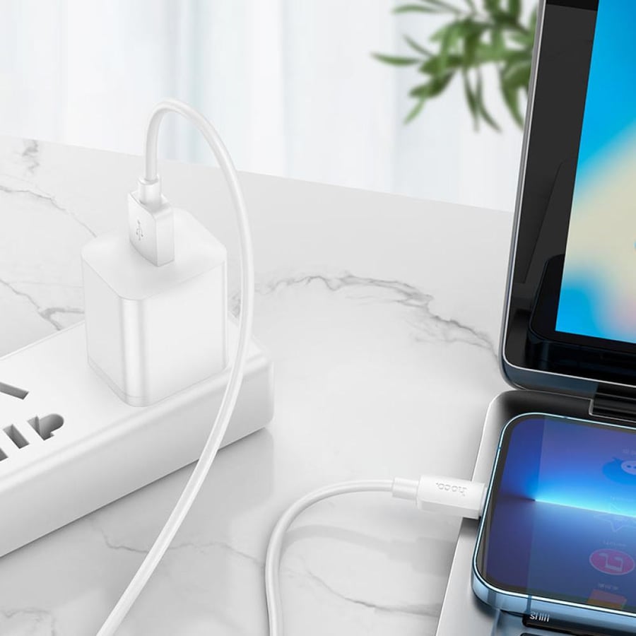 كيبل HOCO X96 Hyper USB إلى Lightning للشحن السريع ونقل البيانات – 2.4 أمبير، 1 متر E29