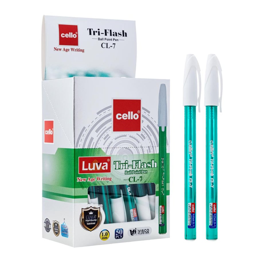 أقلام Cello Luva Tri-Flash CL-7 حبر أخضر