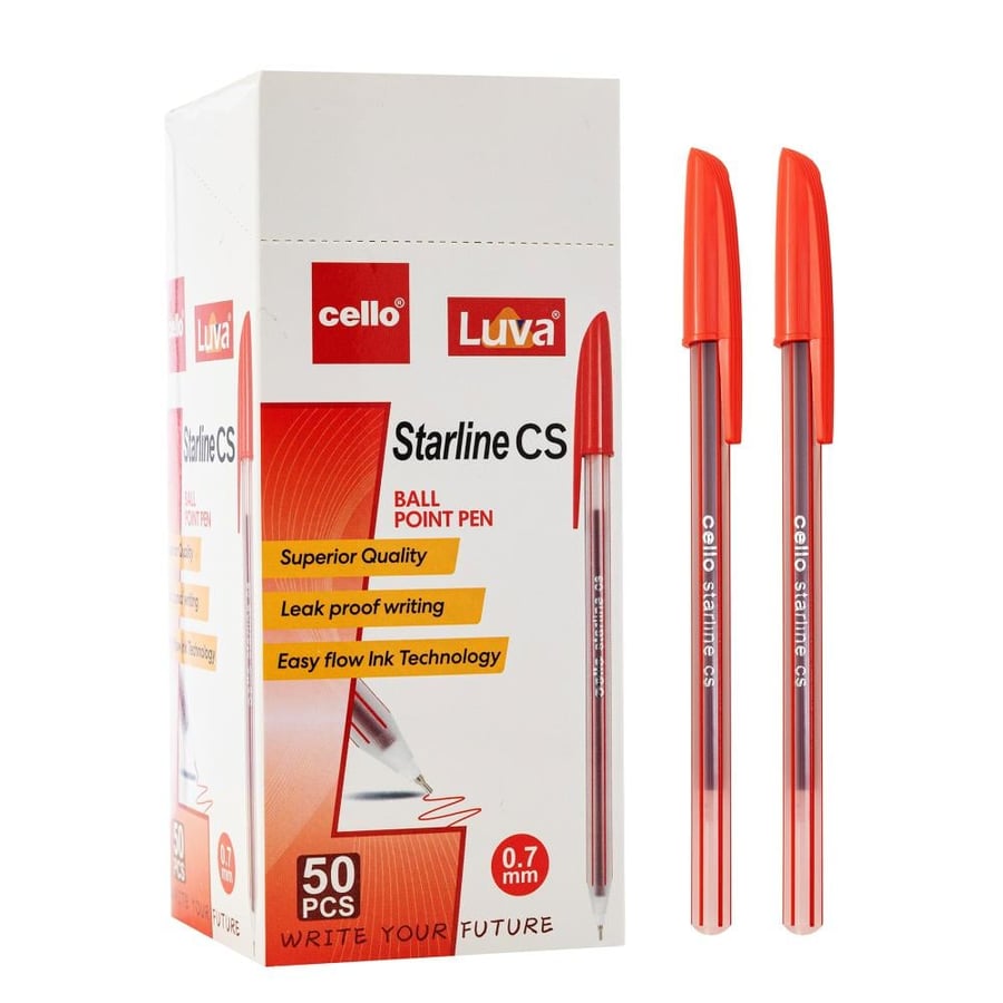 أقلام Cello Luva Starline CS حبر أحمر