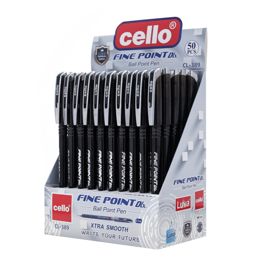 أقلام Cello Fine Point DLX CL-389 بحبر أسود