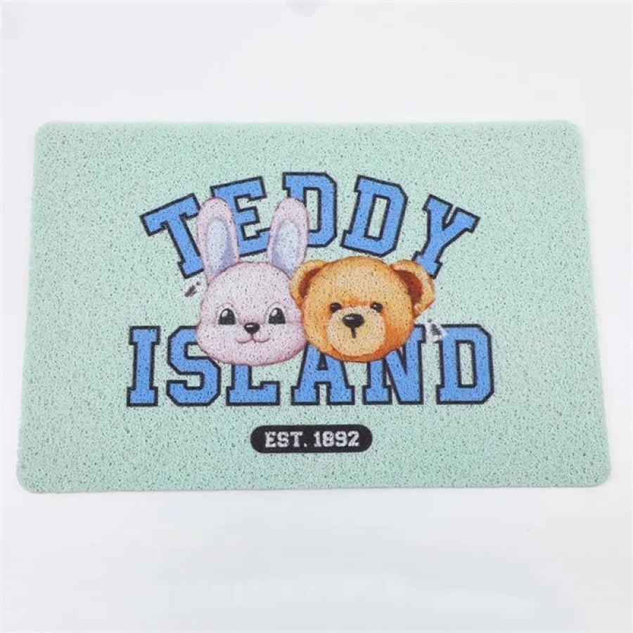 سجادة صغيرة بتصميم Teddy Island – سجادة كرتونية للديكور وغرف الأطفال