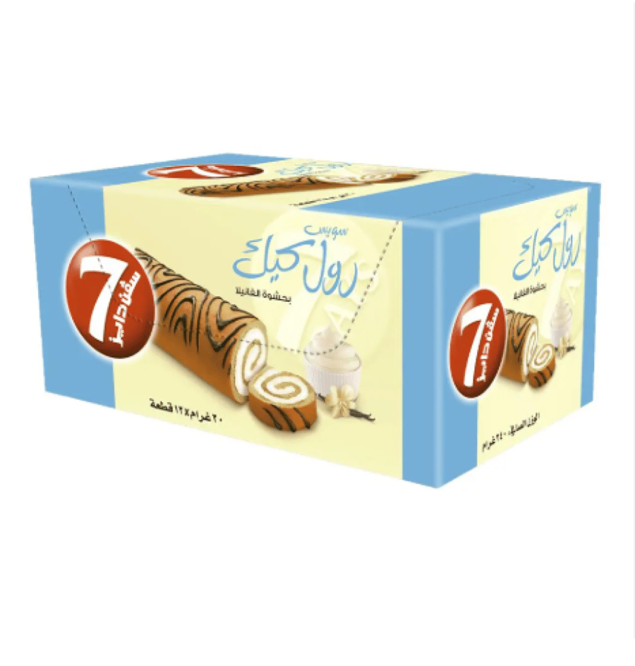 رول كيك فانيلا حبة 20ج كرتون