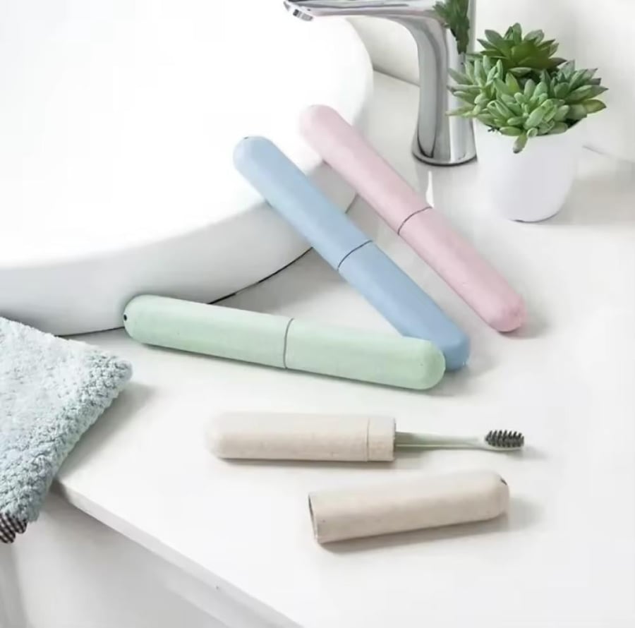 Travel toothbrush holder, designed to carry and protect the toothbrush.