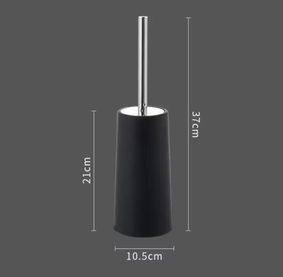 فرشاة مرحاض مع حامل بتصميم عصري وألوان متعددة، تضيف لمسة مرتبة لركن الحمام.