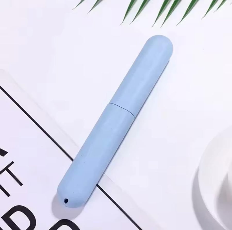 Travel toothbrush holder, designed to carry and protect the toothbrush.