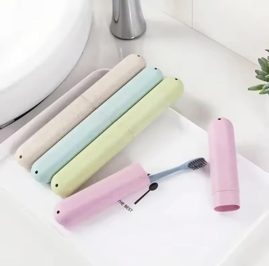 Travel toothbrush holder, designed to carry and protect the toothbrush.
