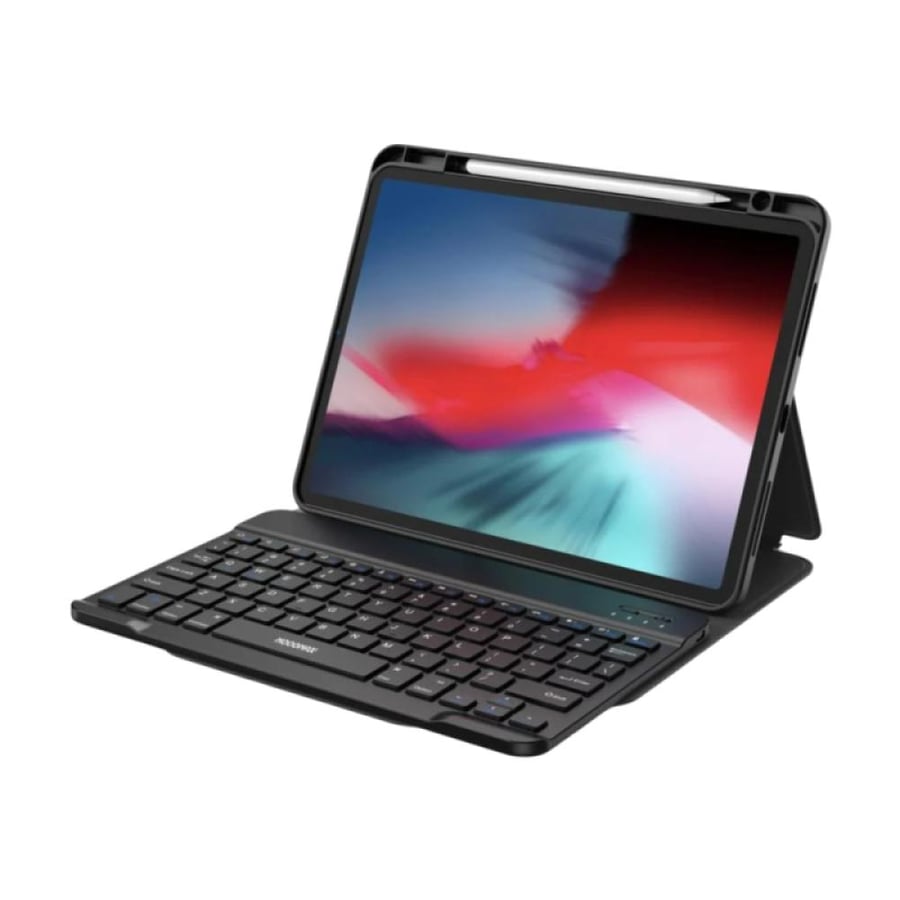 موج ماكس غطاء حماية وكيبورد بلوتوث - أسود - MAX-KB001
