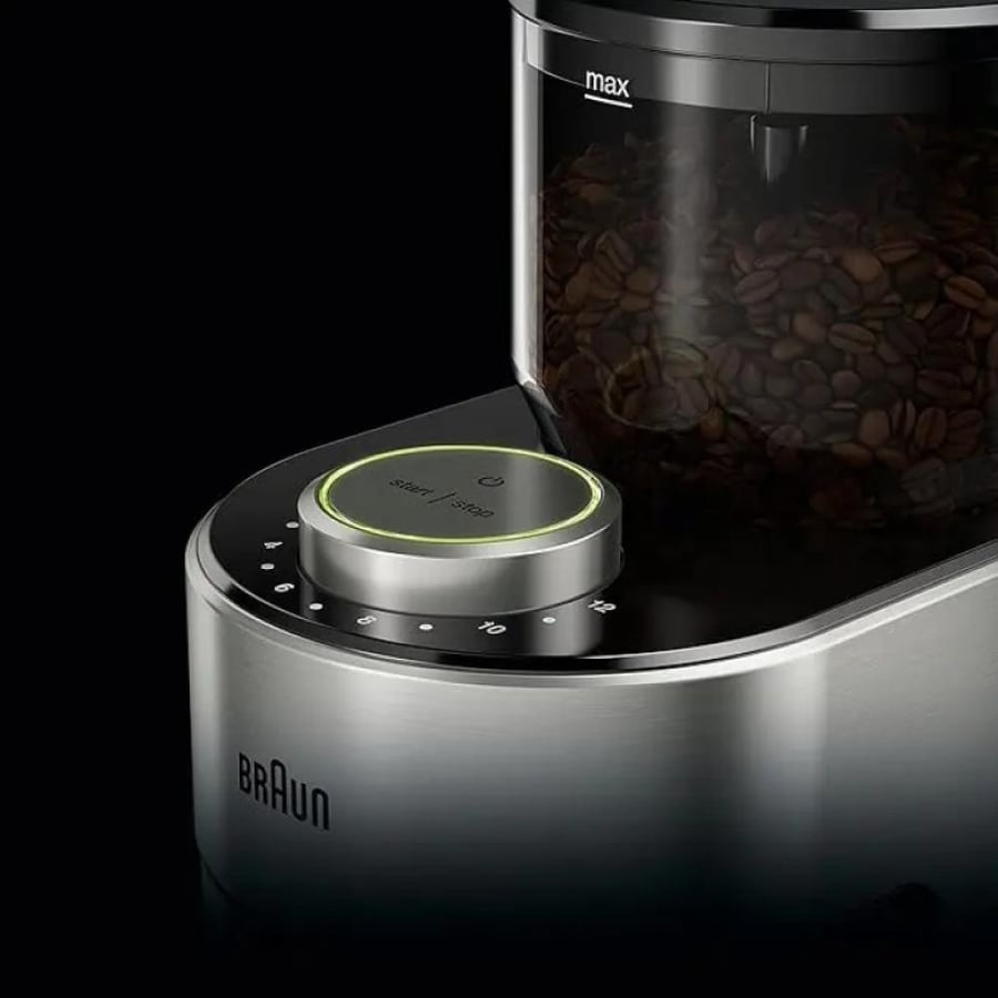 براون مطحنة قهوة - 110 واط - 220 غرام - 15 إعداد للطحن - فضي - BRKG7070GRI