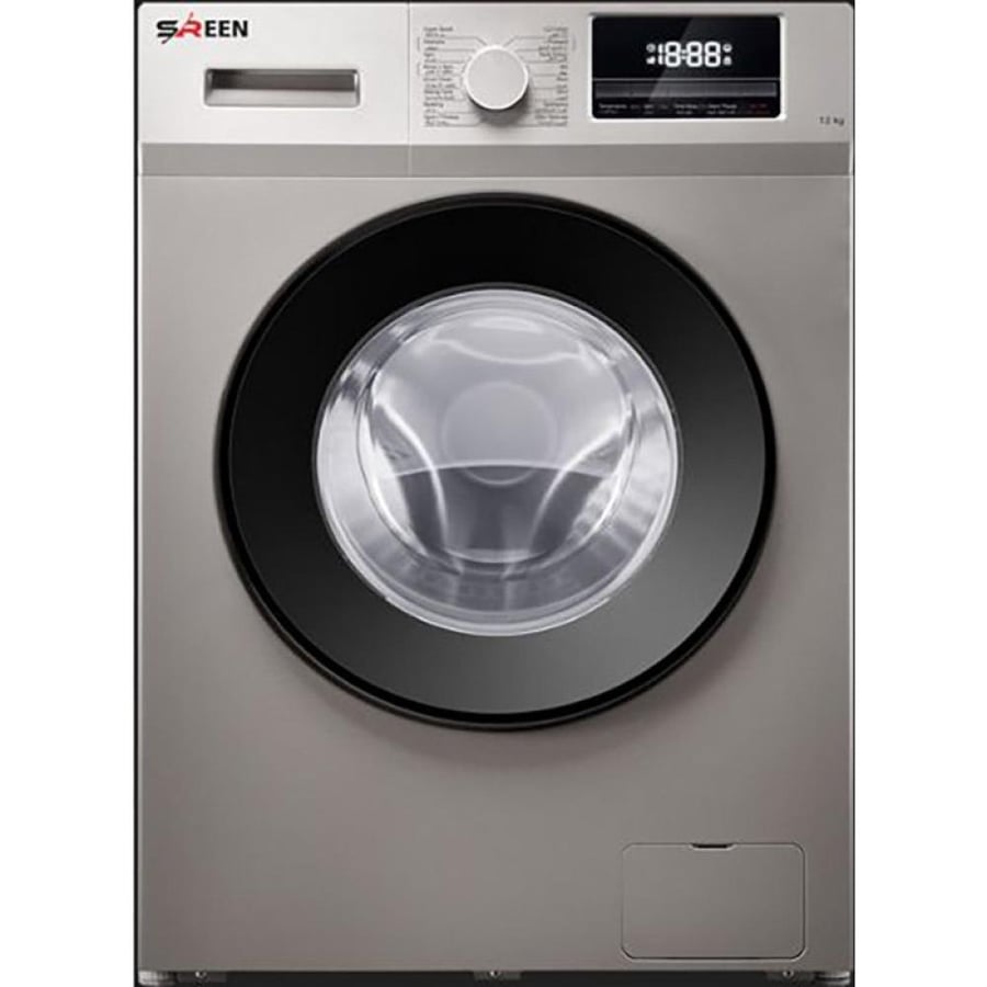 Sarin automatic front load washing machine - 12 kg - SRWM-12K-FAS