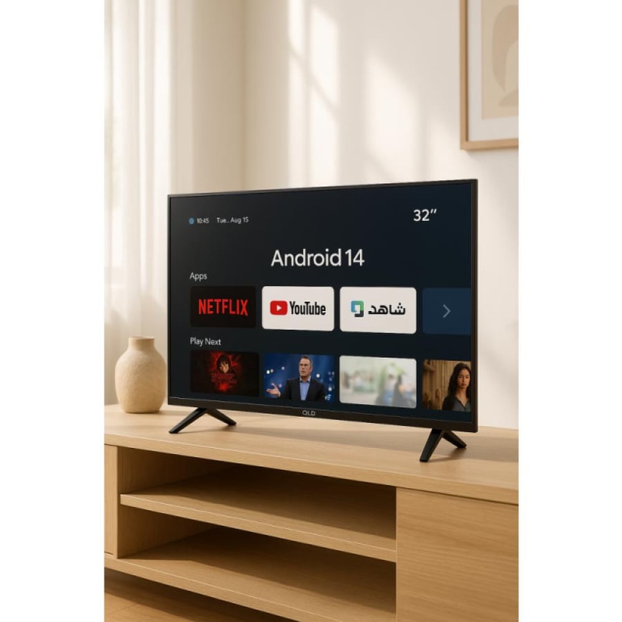 QLD شاشة سمارت 32 بوصة - DLED HD - نظام تشغيل أندرويد 14 - QLDT-32S1