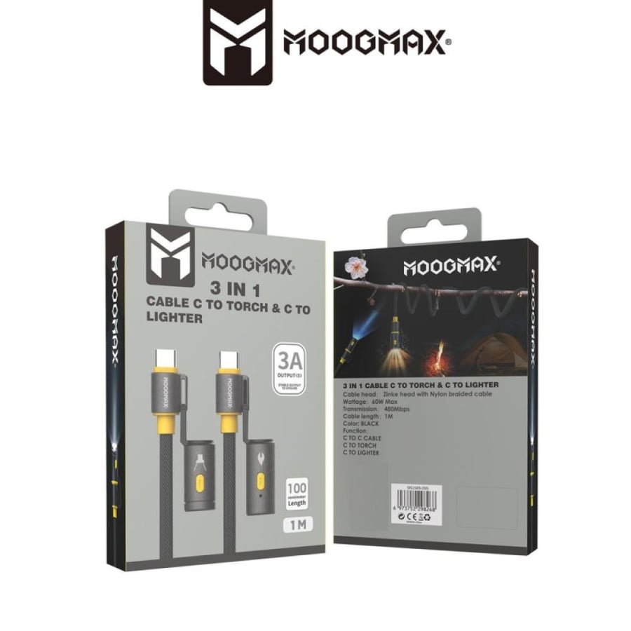 موج ماكس كابل قماش 3 في 1 - 60 واط - TRORCH LIGHTER