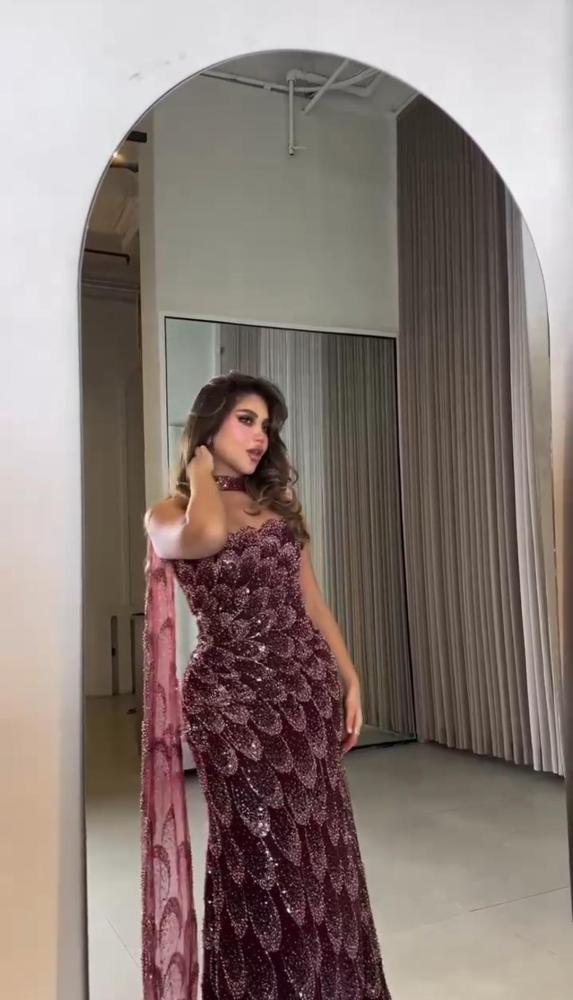 فستان سهره كلفه خرز ولول