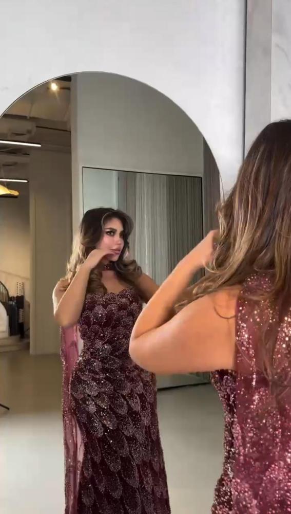 فستان سهره كلفه خرز ولول