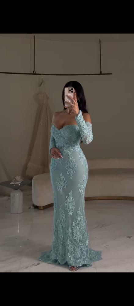 فستان سهره خرز على دانتيل