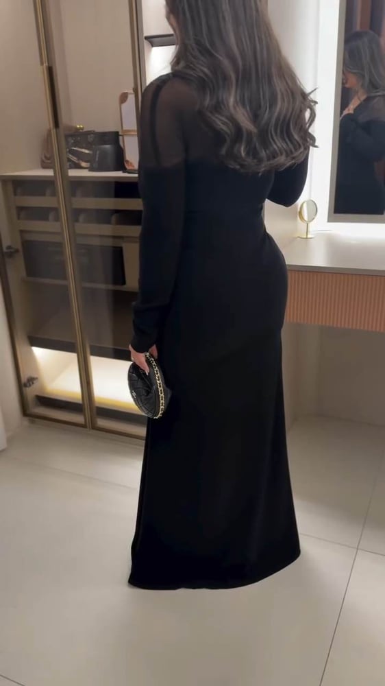 فستان سهرة أسود أنيق