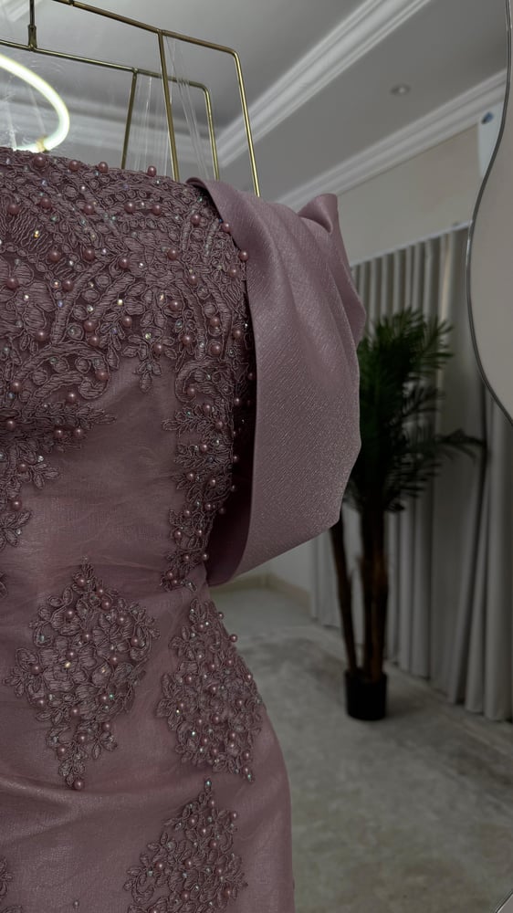 Elegant luxurious dress with a sophisticated design
