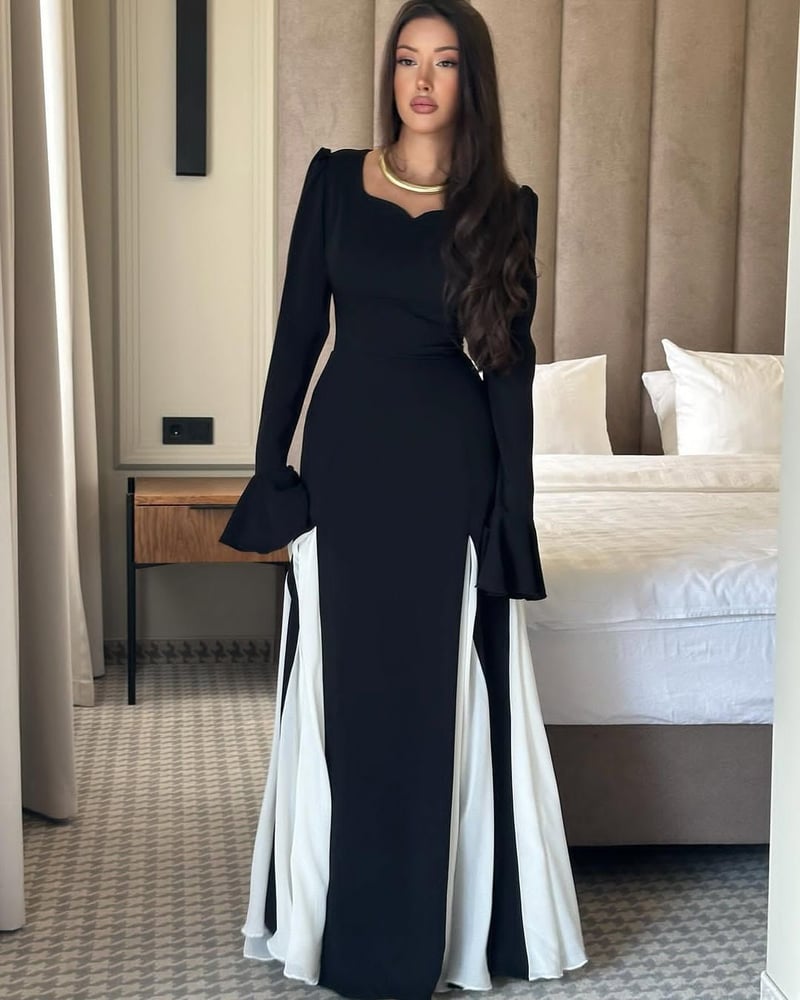 فستان سهره باربي بأكمام سلاسكيه