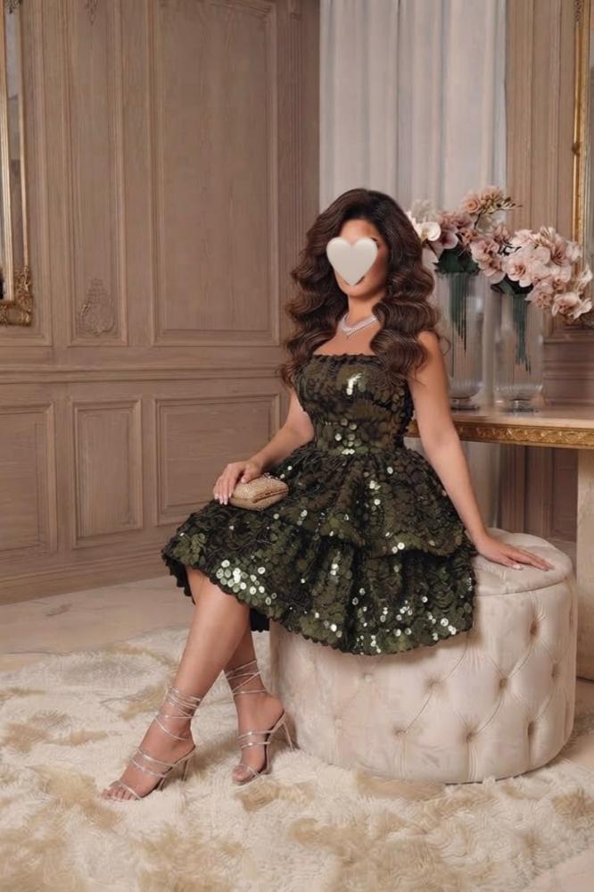 فستان سهرة طبقات بترتر برونزي
