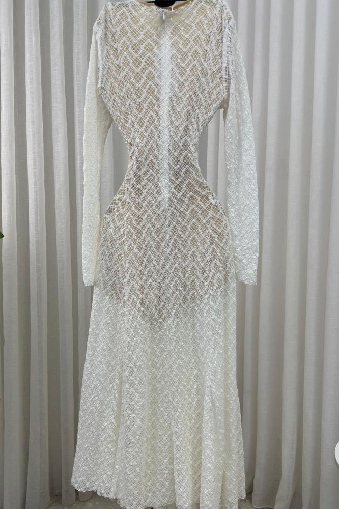 Soft off-shoulder dress white color
