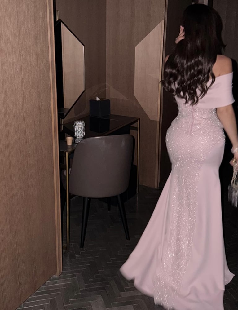 فستان سهره لحمي جديد