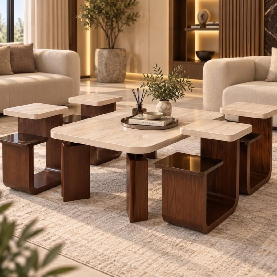 طقم طاولات 1+4 خدمة