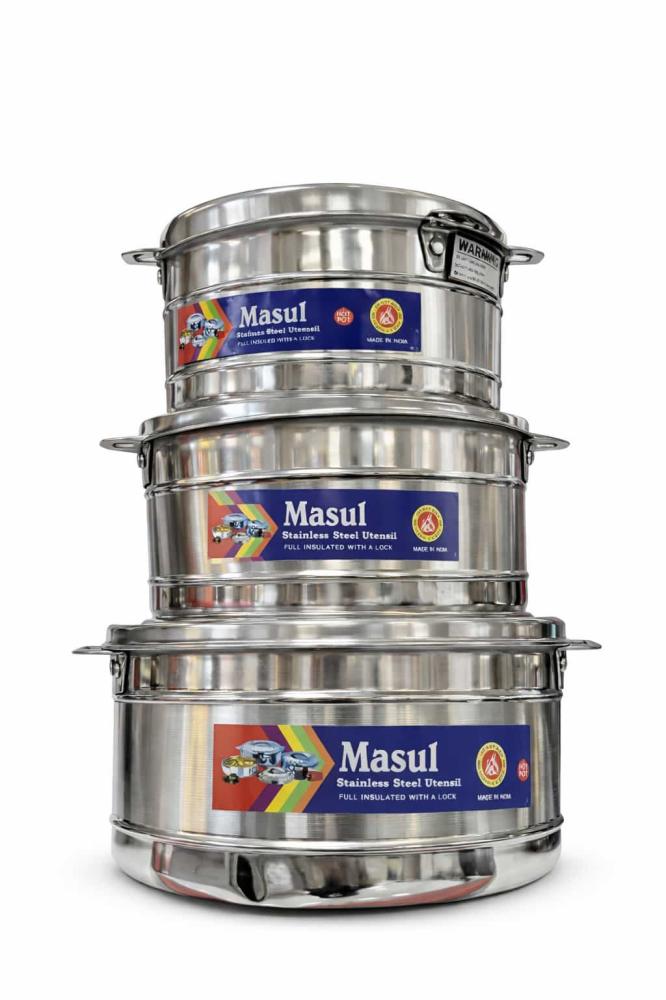 طقم حافظات طعام ستانلس ستيل MASUL من كيان مكس بحفظ آمن وجودة عالية