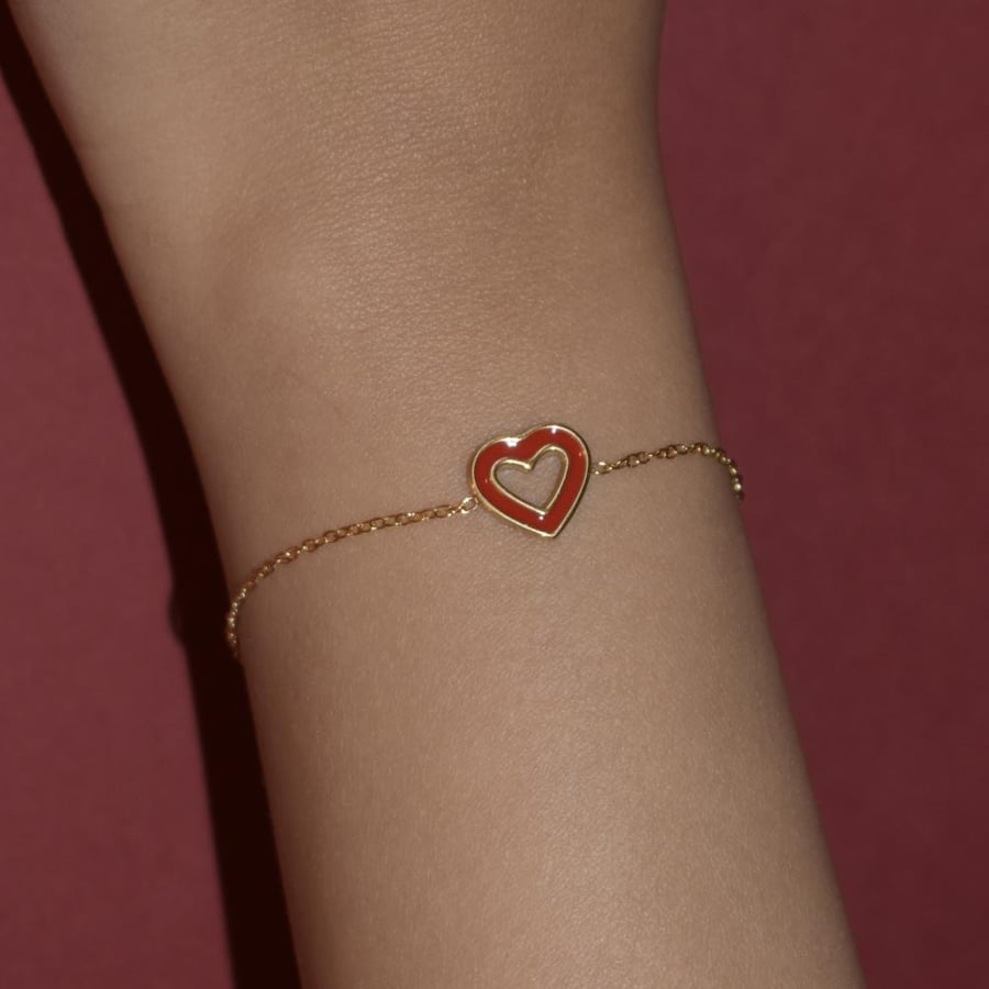 Red heart bracelet