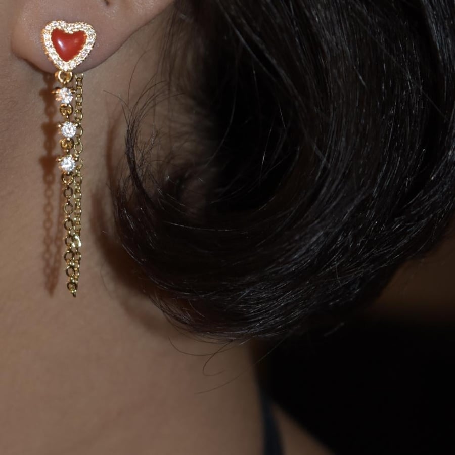 Small heart earring