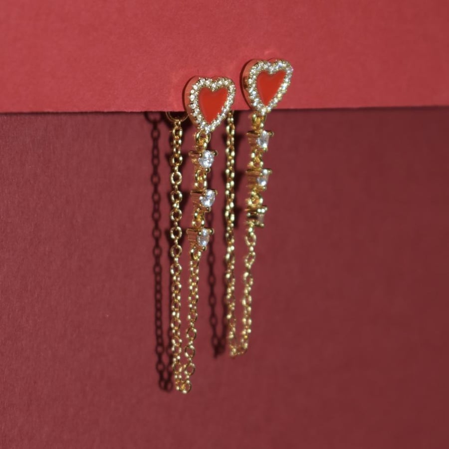 Small heart earring