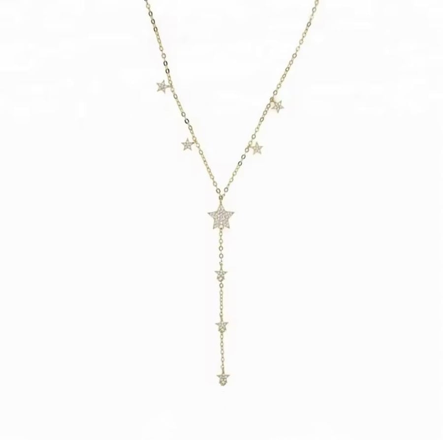 Long star necklace