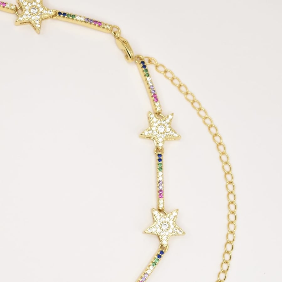 Rainbow stars necklace