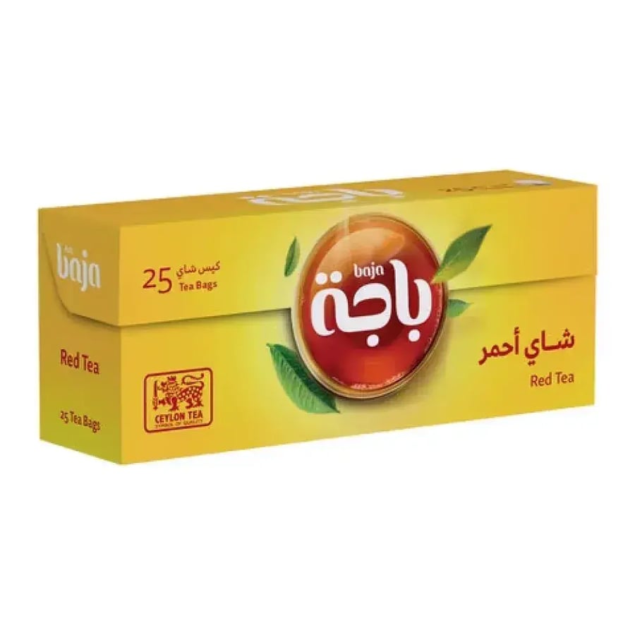 شاى باجة شاى احمر  عبوة 25 كيس و 100 كيس