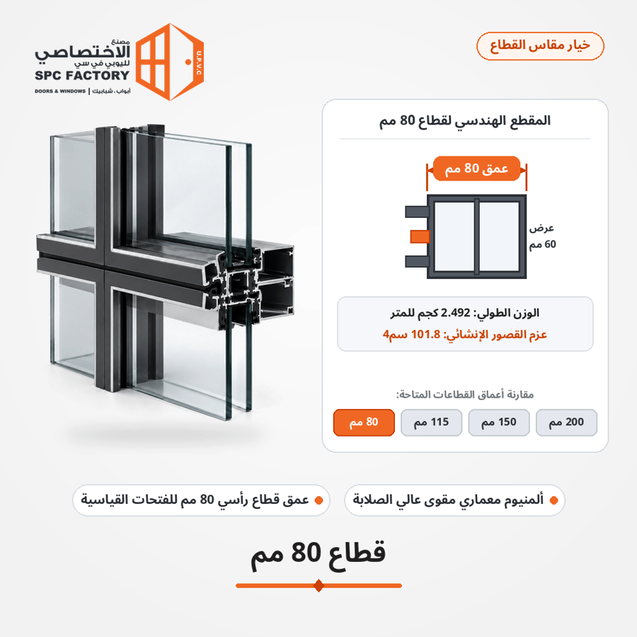 واجهة ألمنيوم رفع وسحب - ثلاثية الزجاج